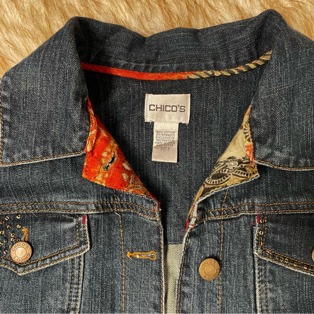 Chico’s denim jacket - Picture 5 of 10